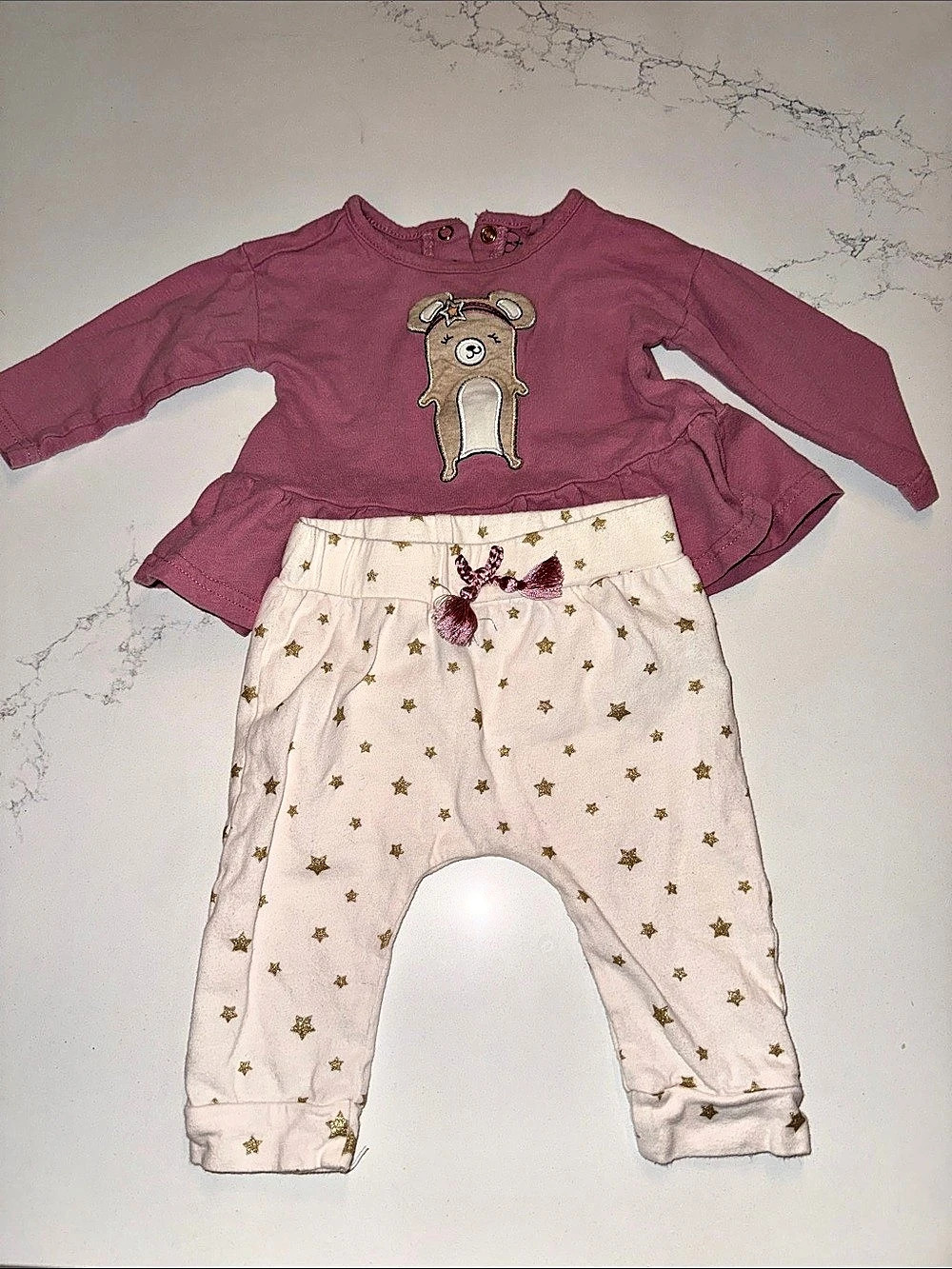 Jessica Simpson Baby Pink Bear Matching Set